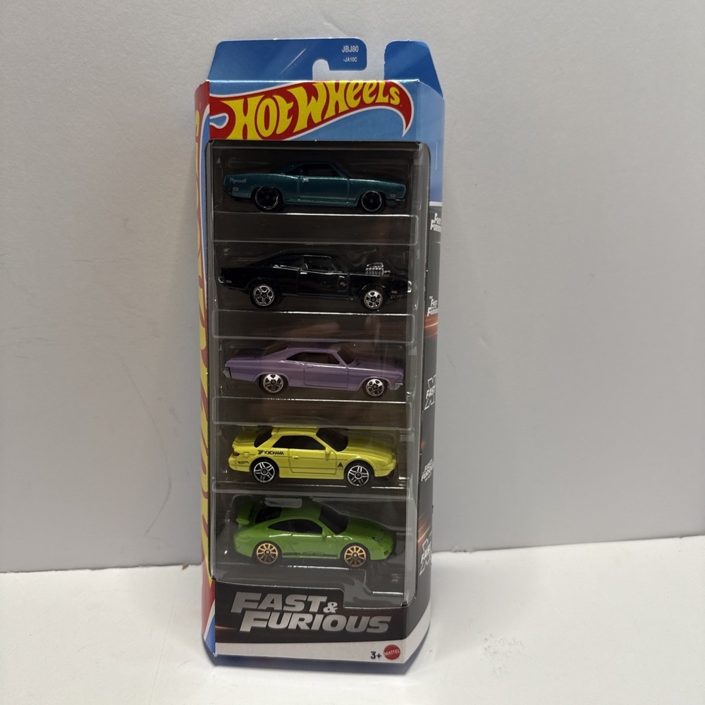 Hot Wheels Fast And Furious 5 Pack 2025 Charger Impala Porsche Nissan Plymouth